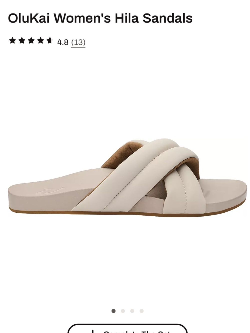 OluKai Women's Hila Sandals - Cream 10 new